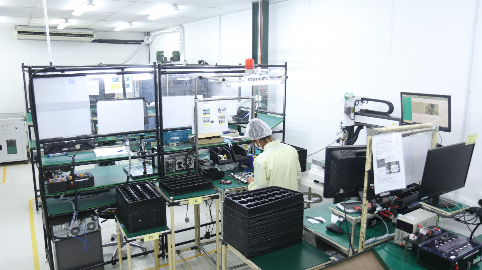 Product assembly and testing stations